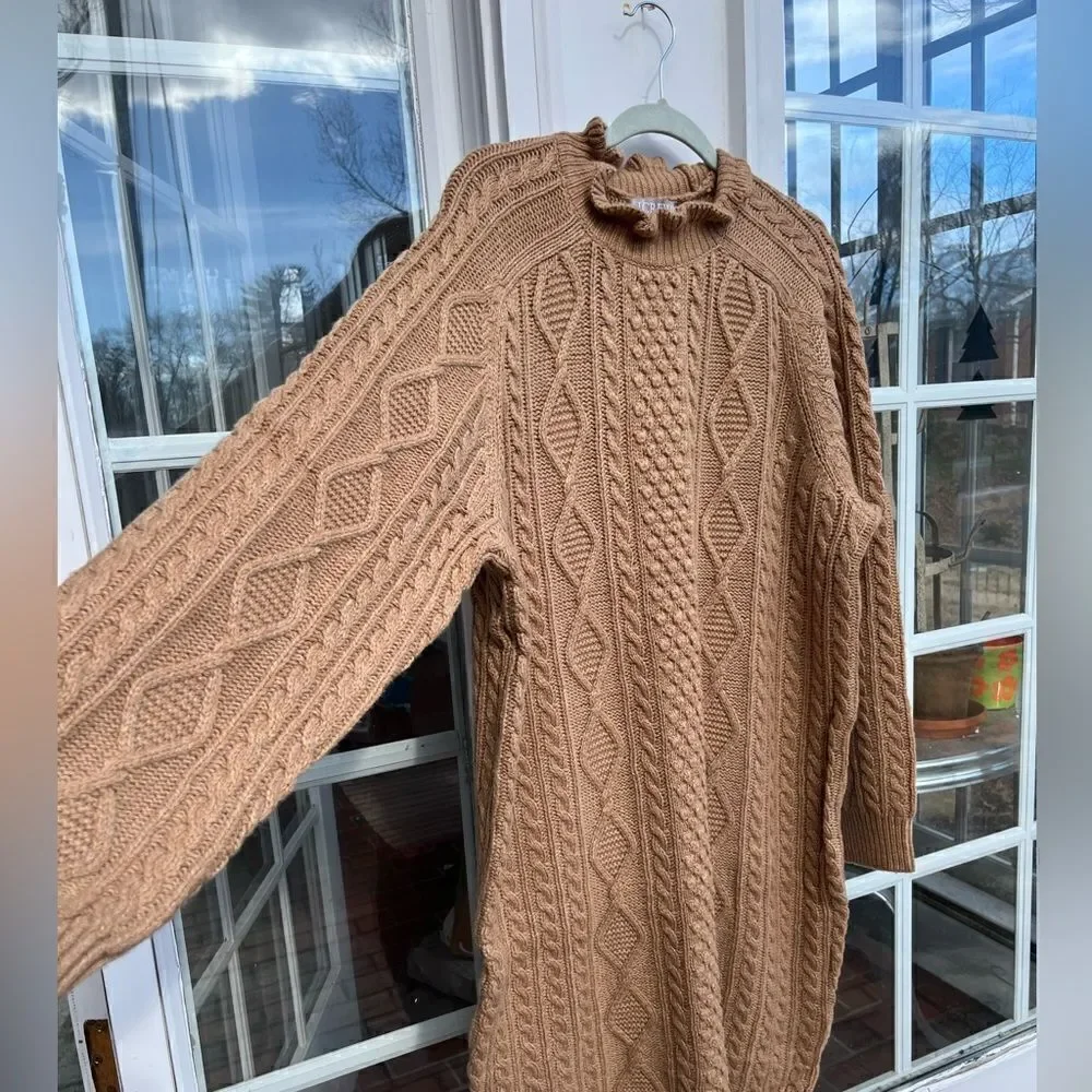 J Crew Cable Knit Sweater Dress NWT
